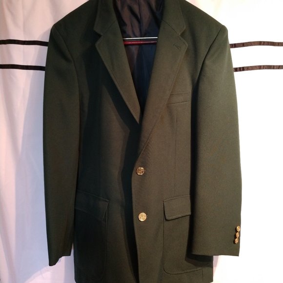 Neil Allyn 2-Button Polyester Classic Green Blazer - Picture 1 of 4